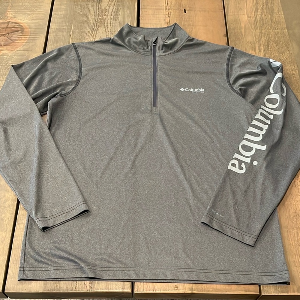 Columbia Gray PFG 1/4 Zip M